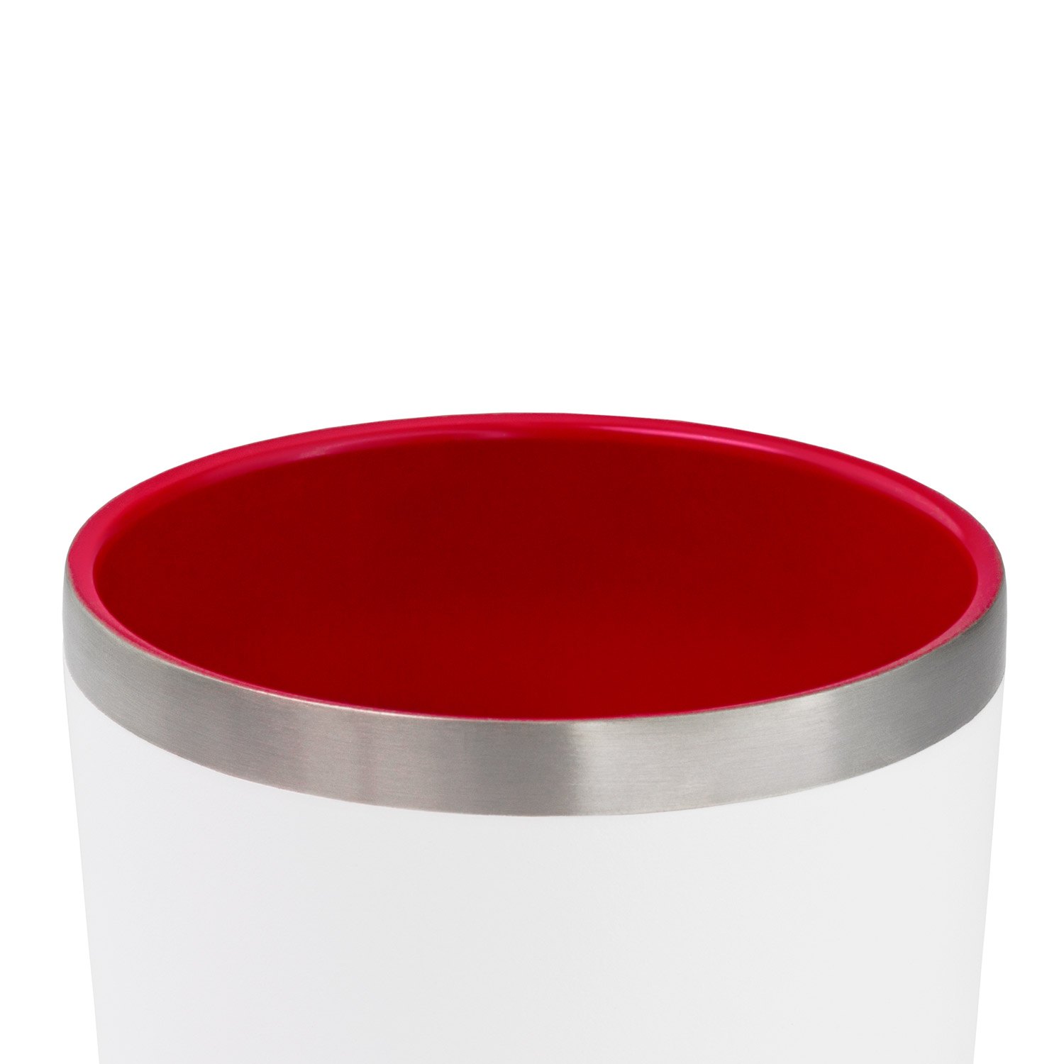 Термокружка вакуумная с керамическим покрытием Arctic, белый/красный