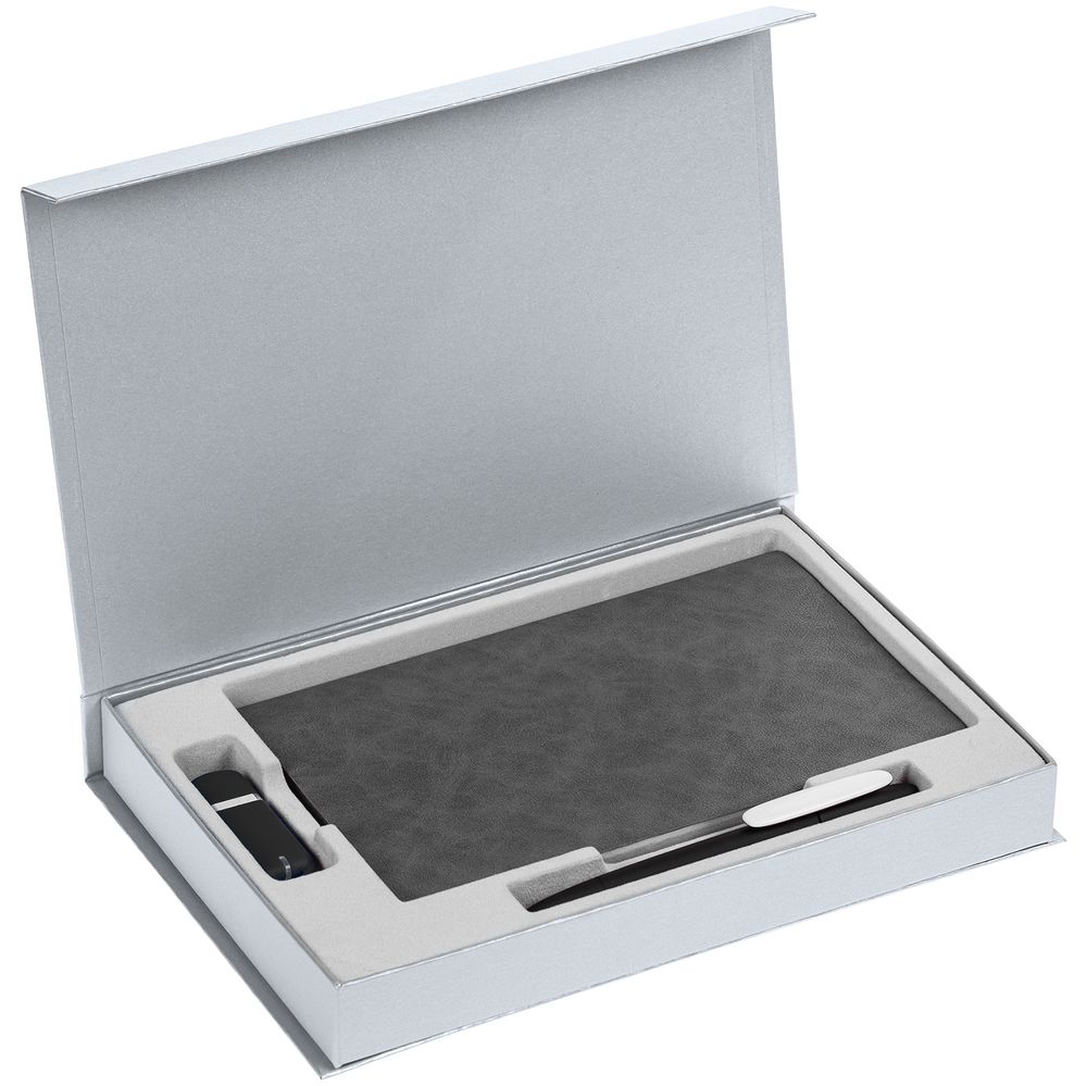 Коробка Silk с ложементом под ежедневник 13x21 см, флешку и ручку