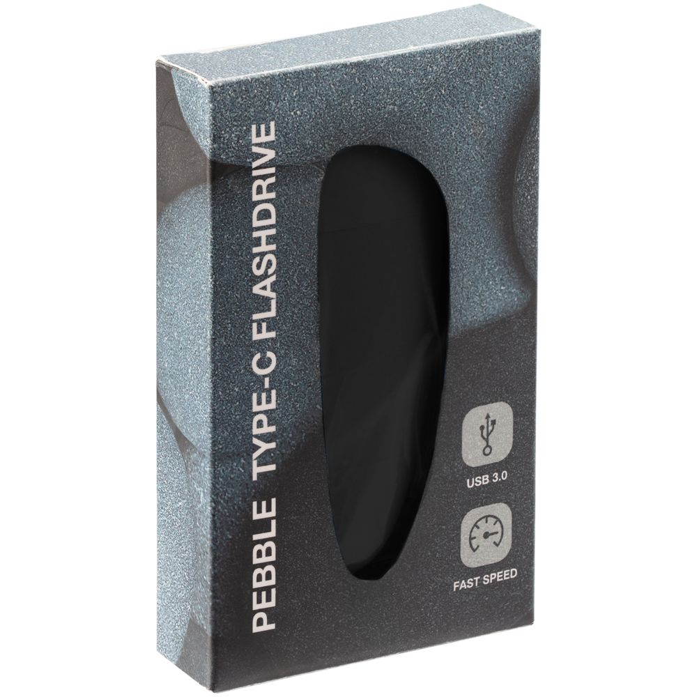 Флешка Pebble Type-C, USB 3.0, черная
