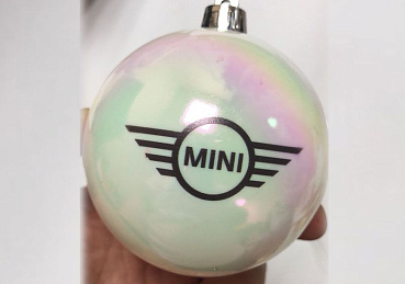 Новогодний елочный шар с логотипом "MINI"