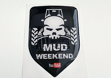 Фигурная объемная наклейка Mud Weekend