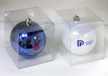 Прозрачная пластиковая упаковка для новогодних шаров
